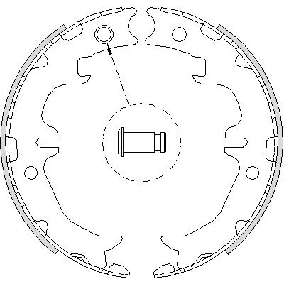 Комплект тормозных колодок, стояночный тормоз LEXUS RX, TOYOTA VENZA, REMSA (474200)