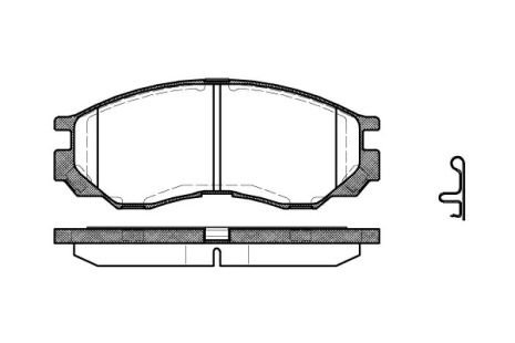 Комплект тормозных колодок, дисковый тормоз FENGXING LINGZHI, MITSUBISHI L 200, REMSA (058300)