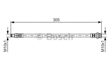 Шланг тормозной MITSUBISHI LANCER, PEUGEOT 4007, BOSCH (1987481442)
