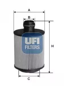 Фильтр масляный VOLVO V60, UFI (2511000)
