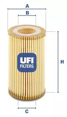 Фільтр масляний INFINITI QX30, DODGE CALIBER, UFI (2515900)