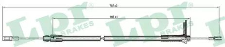 Трос ручного тормоза MERCEDES-BENZ E-CLASS, LPR (C0434B)