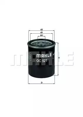 Фильтр масляный FIAT UNO, KIA PRIDE, MAHLE/KNECHT (OC521)