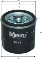 Фільтр масляний INFINITI G, HYUNDAI ATOS, M-FILTER (TF45)