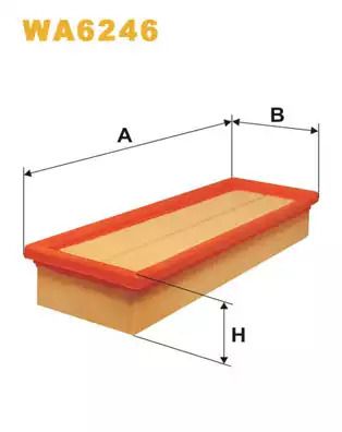 Фільтр повітряний RENAULT THALIA, PEUGEOT 406, WIXFILTRON (WA6246)