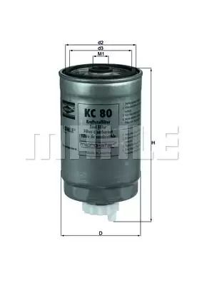 Фильтр топливный SKODA SUPERB, LAND ROVER, MAHLE/KNECHT (KC80)