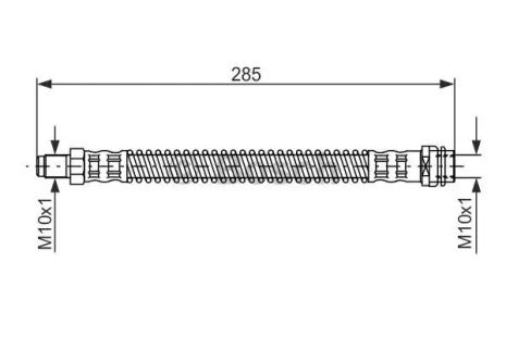Шланг гальмівний MERCEDES-BENZ E-CLASS, BOSCH (1987476841)