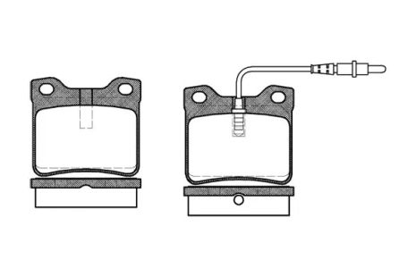 Комплект тормозных колодок, дисковый тормоз PEUGEOT 406, REMSA (032102)