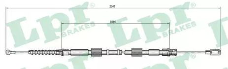 Трос ручного гальма SEAT EXEO, AUDI A4, LPR (C0049B)