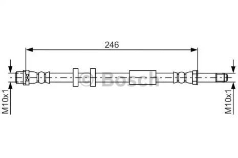 Шланг тормозной AUDI A8, BOSCH (1987481714)