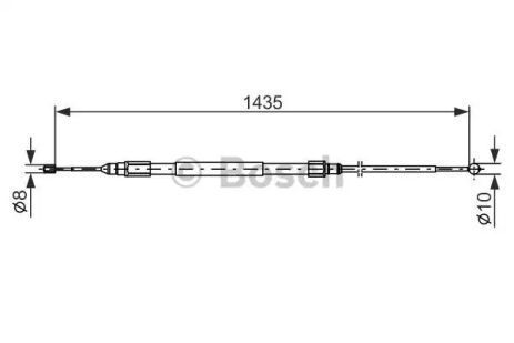 Трос ручного гальма BMW 1, BOSCH (1987477946)