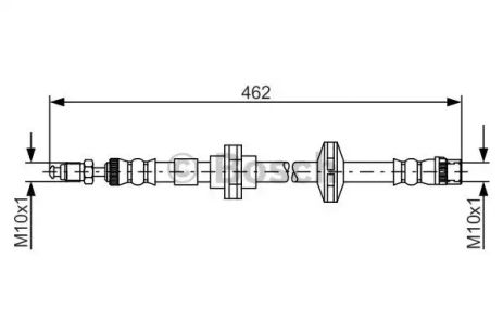 Шланг гальмівний RENAULT LAGUNA, BOSCH (1987481565)