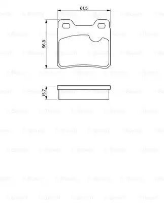 Комплект гальмівних колодок, дискове гальмо CHEVROLET CALIBRA, SAAB 900, BOSCH (0986460955)