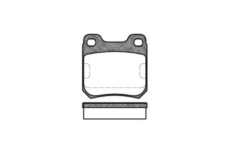 Комплект гальмівних колодок, дискове гальмо CHEVROLET OMEGA, SAAB 9-5, REMSA (023900)