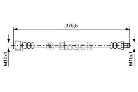 Шланг тормозной MERCEDES-BENZ CLS, BOSCH (1987481608)