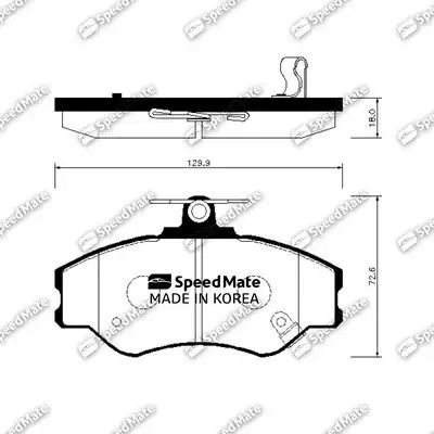 Комплект тормозных колодок, дисковый тормоз SK SPEEDMATE (SMBPH011)
