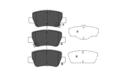 Комплект гальмівних колодок, дискове гальмо TOYOTA AVENSIS, KAVO PARTS (KBP9107)