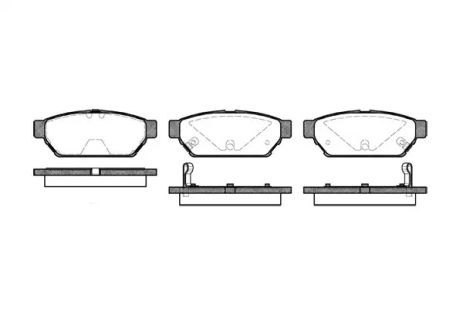 Комплект тормозных колодок, дисковый тормоз DONGNAN (SOUEAST), PROTON SATRIA, REMSA (044002)