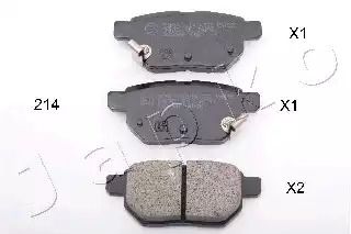 Комплект тормозных колодок, дисковый тормоз SUBARU TREZIA, ASTON MARTIN, Japko (51214)