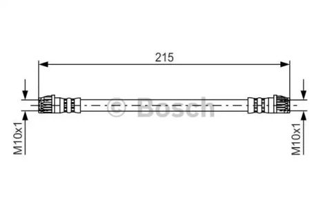 Шланг тормозной CITROËN C4, PEUGEOT 208, BOSCH (1987481396)