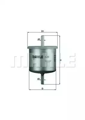 Фильтр топливный FORD MONDEO, MAZDA 121, MAHLE/KNECHT (KL61)