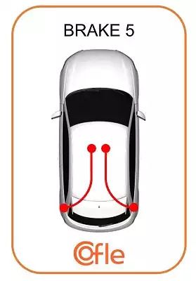 Трос ручного тормоза задний KIA CERATO 04- (+ABS) L (1552/1390), COFLE (176054)