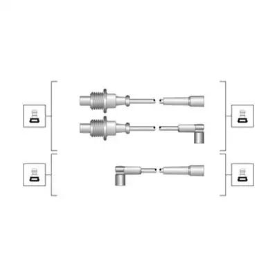 Комплект проводів запалення PEUGEOT 405, PEUGEOT 405, MAGNETIMARELLI (941319170118)