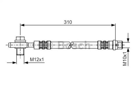 Шланг гальмівний AUDI A6, VW PASSAT, BOSCH (1987476308)