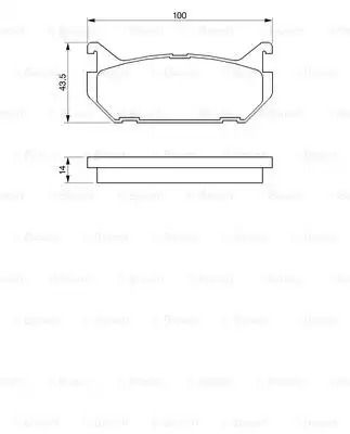 Комплект гальмівних колодок, дискове гальмо FORD AUSTRALIA, EUNOS 500, BOSCH (0986424266)