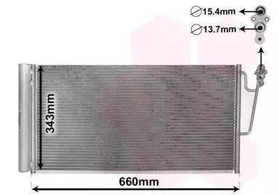 Радиатор, конденсор кондиционера MINI MINI, Van Wezel (06005363)