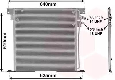 Радиатор, конденсор кондиционера MERCEDES-BENZ V-CLASS, Van Wezel (30005220)