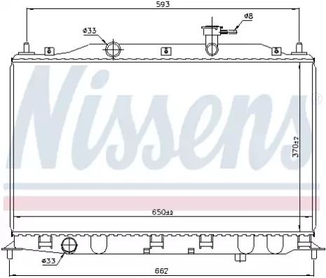 Радіатор охолодження двигуна HYUNDAI ACCENT, NISSENS (67509)