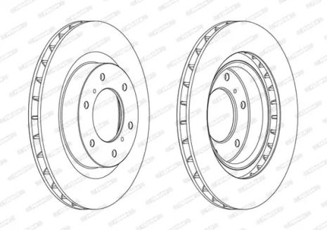 Диск гальмівний MITSUBISHI PAJERO, FERODO (DDF1757C)