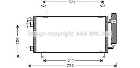 Радиатор, конденсор кондиционера MAZDA 6, AVA COOLING (MZ5157D)