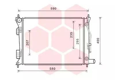 Радиатор охлаждения двигателя KIA RIO, HYUNDAI ACCENT, Van Wezel (82002276)