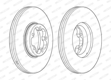 Диск гальмівний FORD TRANSIT, FERODO (DDF24681)
