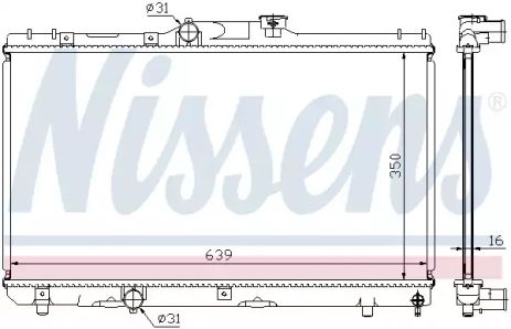 Радіатор охолодження двигуна TOYOTA COROLLA, NISSENS (64786A)