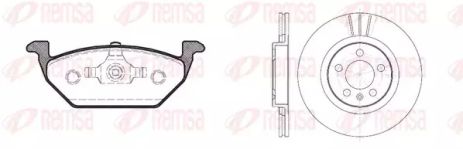 Комплект тормозов, 2 диска+4 колодки SEAT LEON, VW BORA, REMSA (863300)