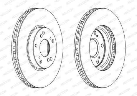 Диск тормозной HONDA ACCORD, FERODO (DDF1775C)