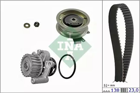 Помпа + комплект ременя ГРМ SKODA FABIA, SEAT IBIZA, INA (530017130)