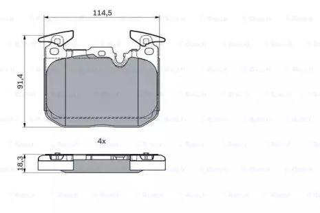 Комплект гальмівних колодок, дискове гальмо BMW 4, BOSCH (0986494947)