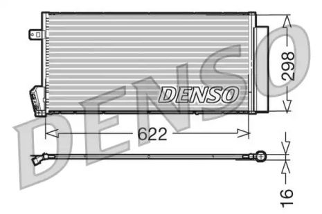 Радіатор, конденсор кондиціонера FIAT DOBLO, DENSO (DCN09018)