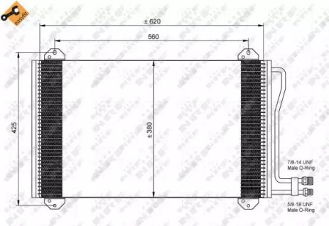 Радіатор, конденсор кондиціонера MERCEDES-BENZ SPRINTER, NRF (35811)