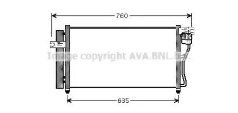 Радиатор, конденсор кондиционера HYUNDAI ACCENT, AVA COOLING (HY5178D)