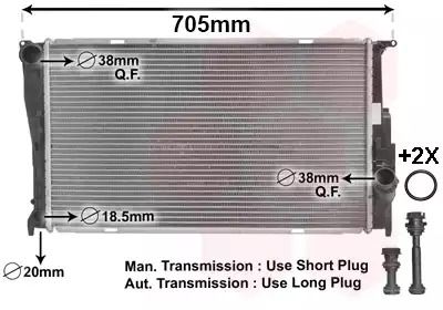 Радиатор охлаждения двигателя BMW 1, Van Wezel (06002293)