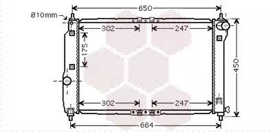 Радіатор охолодження двигуна CHEVROLET AVEO, DAEWOO KALOS, Van Wezel (81002067)