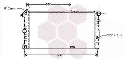 Радіатор охолодження двигуна OPEL VECTRA, Van Wezel (37002190)