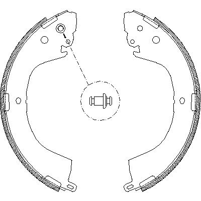 Комплект тормозных колодок MITSUBISHI L, REMSA (411900)