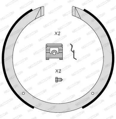 Комплект гальмівних колодок, гальмо стоянки MAZDA CX-9, DAEWOO KORANDO, FERODO (FSB4157)