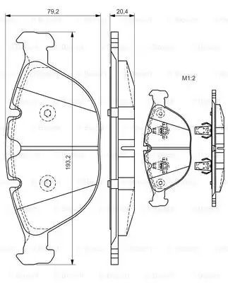 Комплект тормозных колодок, дисковый тормоз BMW X5, BOSCH (0986494217)